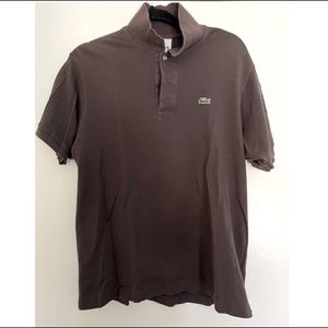 Lacoste - Short sleeve polo size 5 Medium Brown